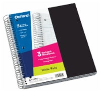 Oxford® 3 Subject Wide-Ruled Spiral Notebook Perspective: Main