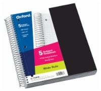 Oxford® 5 Subject Notebook Wide Rule Perspective: Main