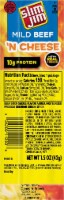 Slim Jim Mild Beef 'n Cheese Snack Stick Perspective: Main