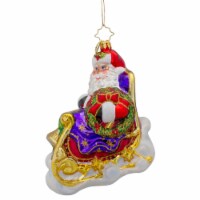 Christopher Radko Christopher Radko Ringing While He's Singing Santa Glass Christmas Ornament