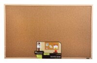 Quartet Wood Frame Bulletin Board - Oak