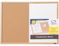 Quartet Wood Finish Combination Dry Erase and Bulletin Board