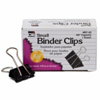 CLN Binder Clips Small 3/8  Capacity Black Box of 12 (CHLBC02)