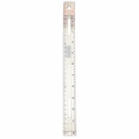 Charles Leonard Inc Beveled Edge Clear Ruler