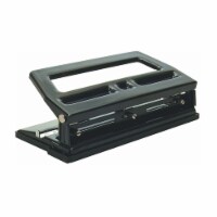 Charles Leonard Inc 3-Hole Adjustable Heavy Duty Paper Punch - Black Perspective: Main