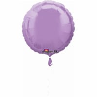 Anagram 51908 HX Pearl Lavender Round Foil Flat Balloon Perspective: Main