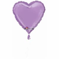 Anagram 51926 18 in. Pearl Lavender Heart Foil Flat Balloon Perspective: Main