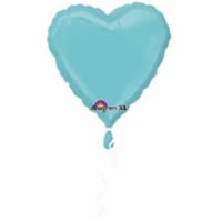 Anagram 52325 18 in. Robins Egg Blue Heart Balloon Perspective: Main