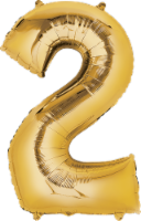 Anagram Number 2 Gold Balloon Perspective: Main