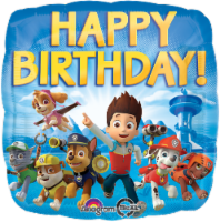 Anagram International HX Paw Patrol Happy Birthday Packaged Party Balloons Perspective: Main