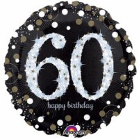 Loftus International A3-2132 18 in. Sparkling Birthday 60 Holographic Balloon Perspective: Main