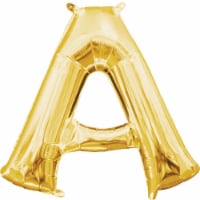 Amscan Air‑Filled Letter A Balloon - Gold Perspective: Main