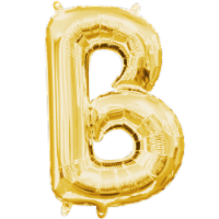 Amscan 3301430 Air‑Filled Letter B Balloon - Gold Perspective: Main