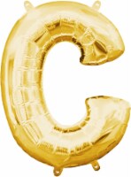 Amscan Air-Filled Letter C Balloon - Gold Perspective: Main