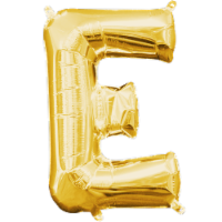 Amscan Air‑Filled Letter E Balloon - Gold Perspective: Main