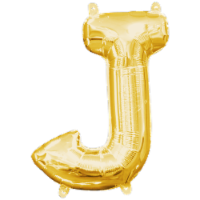 Anagram 78475 16 in. Letter J Gold Supershape Foil Balloon Perspective: Main