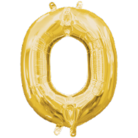 Amscan Air‑Filled Letter O Balloon - Gold Perspective: Main