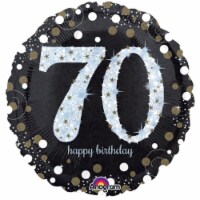 Loftus International A3-3741 18 in. Sparkling Birthday 70 Holographic Party Balloon Perspective: Main