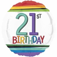 Loftus International A3-4433 18 in. Rainbow Birthday 21 Balloon Perspective: Main