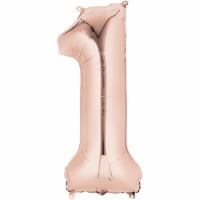 Loftus International A3-6210 34 in. Number 1 Balloon Rose Gold Perspective: Main