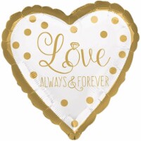 Loftus International A3-6551 18 in. Sparkling Gold Wedding HX Balloon Perspective: Main
