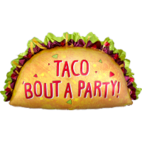 Anagram Taco Party 33 Jumbo Shaped Foil Balloon Perspective: Main