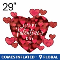 Romantic Glow Happy Valentine's Day Oversized Helium Filled Balloon - Big Heart Perspective: Main