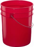 Argee Heavy Duty Plastic Pail - 5 Gallon - Red Perspective: Main