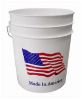 Argee Heavy Duty Plastic Pail - Flag - 5 Gallon - Red/White/Blue Perspective: Main