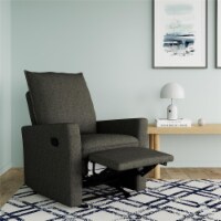 DHP DE77987 Ruvane Gliding Recliner Chair with Memory Foam, Gray Linen