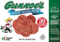 Gunnoe's Country Mild Sausage Patties Perspective: Main