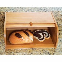 Lipper 8846 27.3 x 40 x 17.1cm Bamboo Rolltop Bread Box