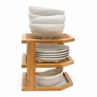 Lipper International 8883 Bamboo Three Tier Corner Shelf