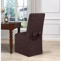 Madison Industries AMER-DRC-BN Americana Dining Chair Cover, Brown