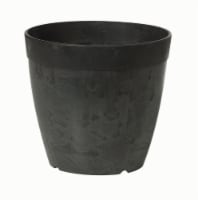 Novelty Artstone Dolce Round Planter, Black, 6 Inch