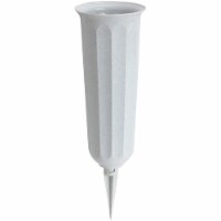 Novelty Plastic Round Bottom Cemetery Vase, Stone - 3 x 7 (Qty 1)