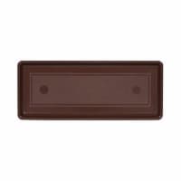 Novelty Plastic Flower Box Tray - 18 Brown