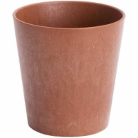 Novelty Metallic Cache Pot Round Planter, Copper, 7.5