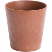 Novelty Metallic Artstone In/Outdoor Cache Resin Flower Pot Round Planter, Copper, 9.5