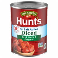 Hunt's® No Salt Added Basil Garlic & Oregano Diced Tomatoes Perspective: Main