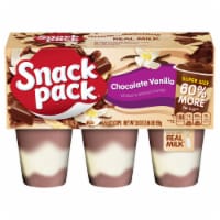 Snack Pack® Super Chocolate Vanilla Pudding Cups Perspective: Main