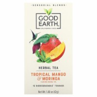 Good Earth - Tropical Mango & Moringa Herbal Tea Sensorial Belnds 15 Bags (Pack of 5)