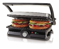 Sunbeam® Panini Maker and Grill - Silver/Black Perspective: Main