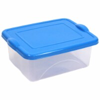 Clearview Storage With Blue Snap-On Lid, 2.5 Gallon