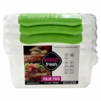VISTO FRESH 1.0 ltr Latch Lid Set of 3 Food Storage Containers