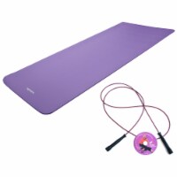 HolaHatha 72 x 24 Double Sided 0.25 Thick Non Slip Home Workout Yoga Mat,  Blue, 1 Piece - Kroger