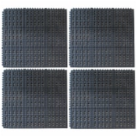Amerihome 4 Piece Interlocking Rubber Mats 3 x 3