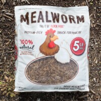 FLOCK FEST DRIED MEALWORMS ADULT POULTRY TREATS, 5-LB BAG, 1 COUNT