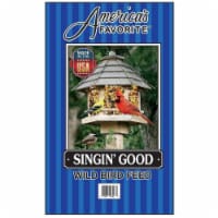 Americas Favorite 4150060 40 lbs Singin Good Wild Bird Feed Blue Stripe Bag, Blue Stripe