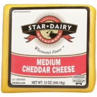 Weyauwega Star Dairy Medium Cheddar Block Cheese